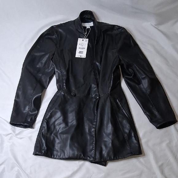 Zara Jackets & Blazers - Zara Women's Black Leather Jacket